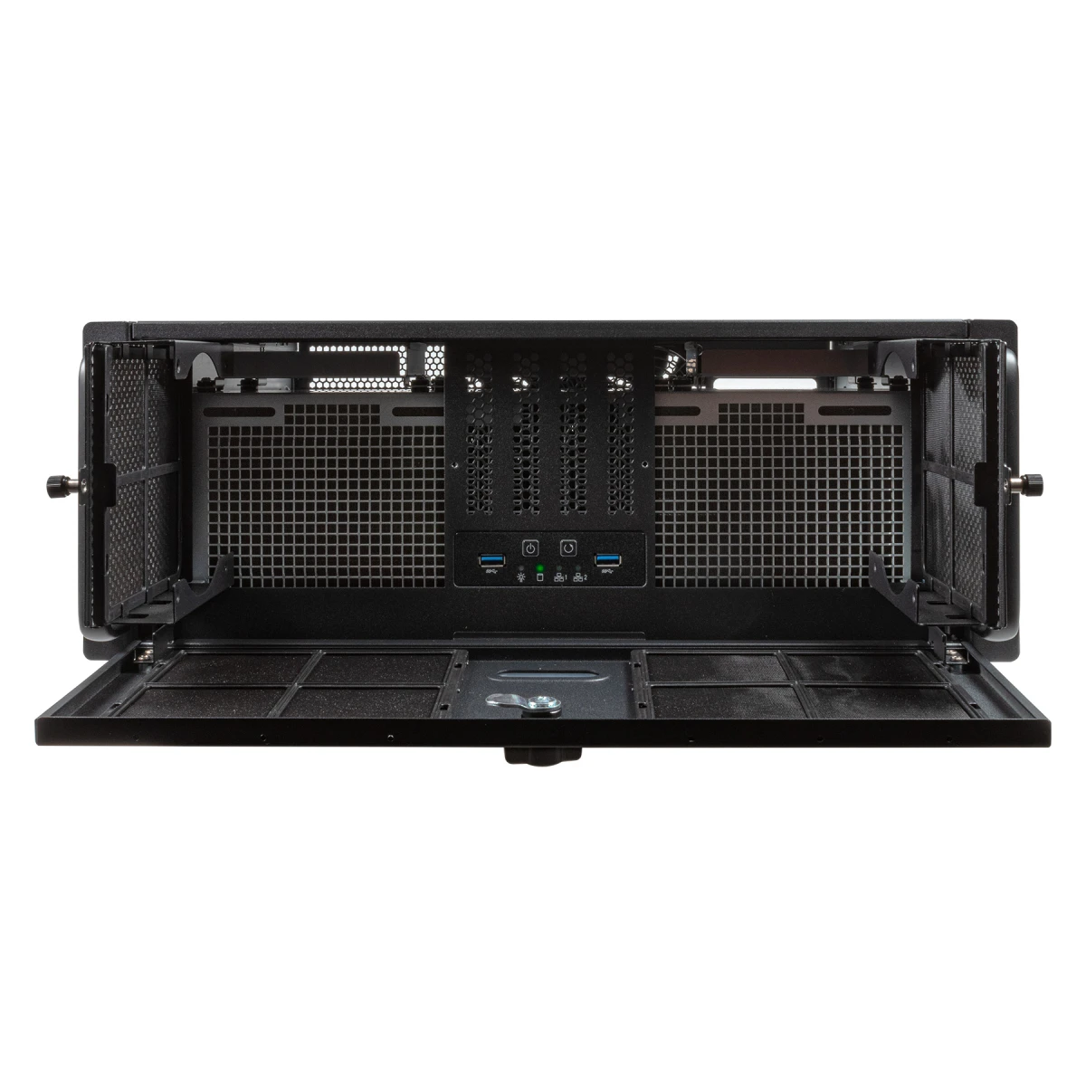 Galery – UNYKAch 4U 19″ UK4339H Rack Preto, Prateado0