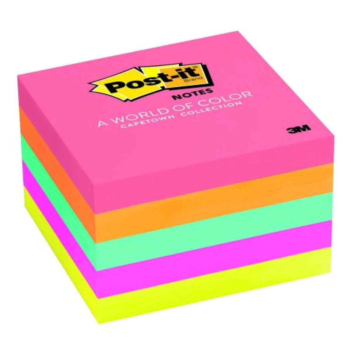 Thumbnail-Bloco Post-it de 500 Notas Adesivas Removíveis Cores Neon 76x76mm – Papel com Certificação PEFC – Cores Sortidas