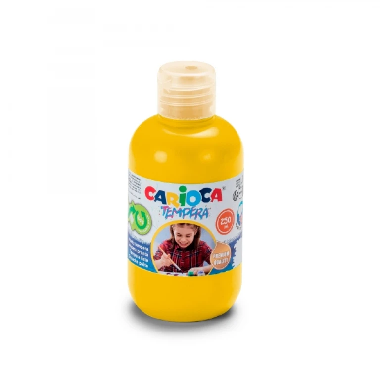 Thumbnail-Garrafa Tempera Carioca 250ml – Cores Superlaváveis – Fácil de Misturar – Aplicável em Materiais Porosos – Alta Opacidade – Cor Amarela