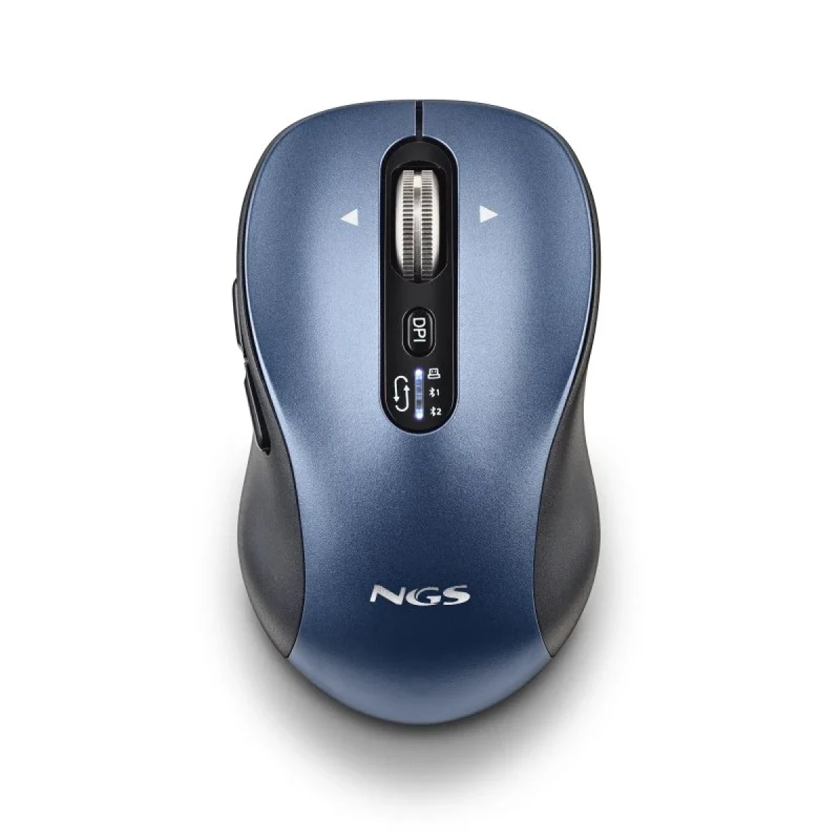 Thumbnail-Mouse com fio NGS Infinity-RB 3200dpi – Conexões 2,4 GHz + Bluetooth 5.1 + Bluetooth 5.1 – 5 botões – Uso destro – Cor Azul/Preto