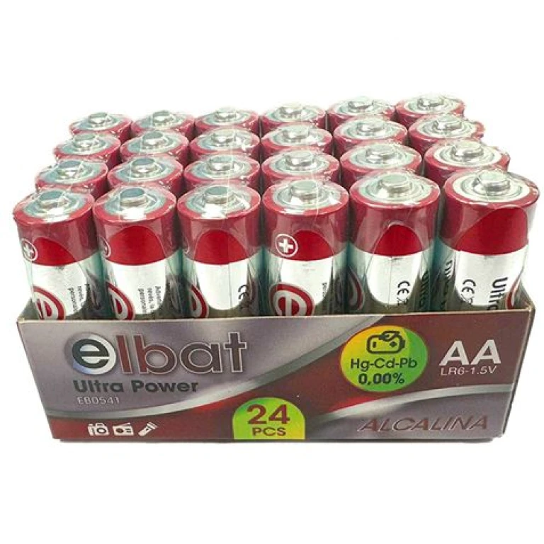 Thumbnail-Elbat Pack 24 Pcs Pilhas Alcalinas LR6/AA – Várias Cores