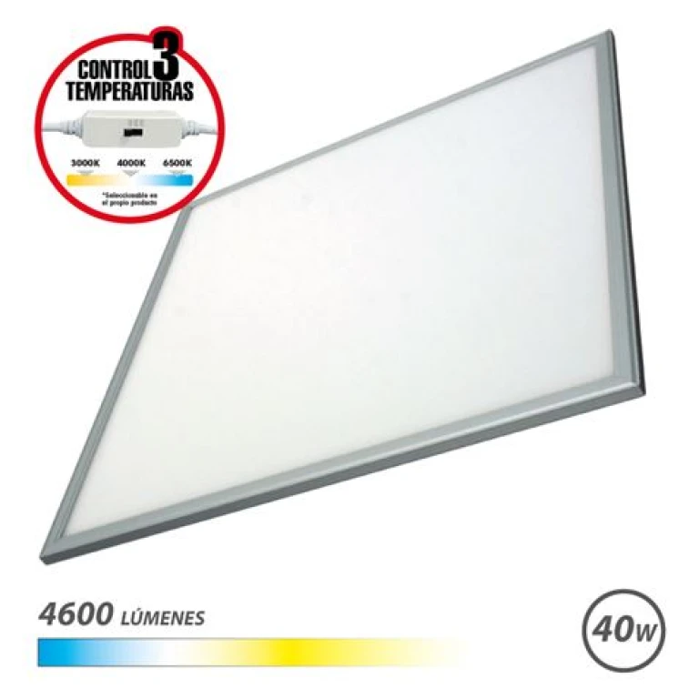 Thumbnail-Painel LED Elbat 60×60 40W – 4600Lm – Seletor 3 Temperaturas – Cor Branco