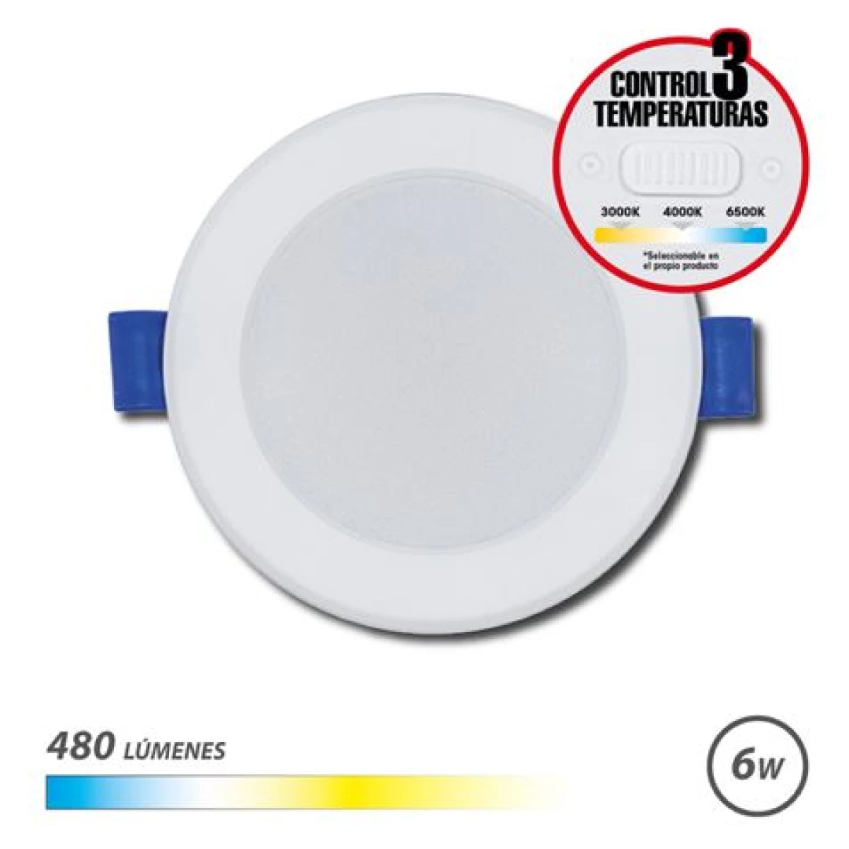 Thumbnail-Elbat Downlight Circular 6W – 480Lm – Seletor 3 Temperaturas – Cor Branco