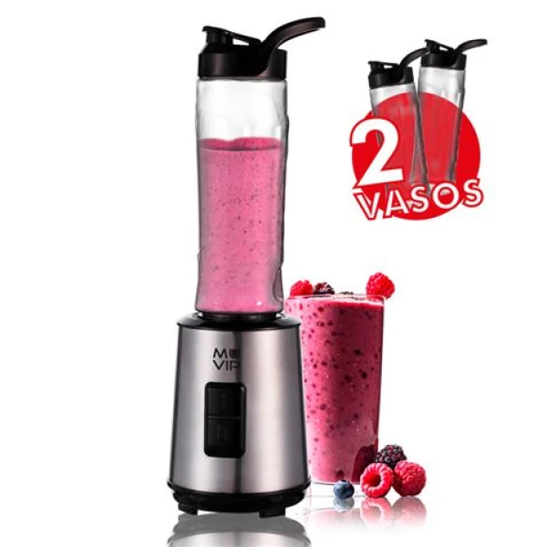 Thumbnail-Liquidificador Muvip Smoothie 300W Aço Inox 2 Copos 600ml – Várias Cores