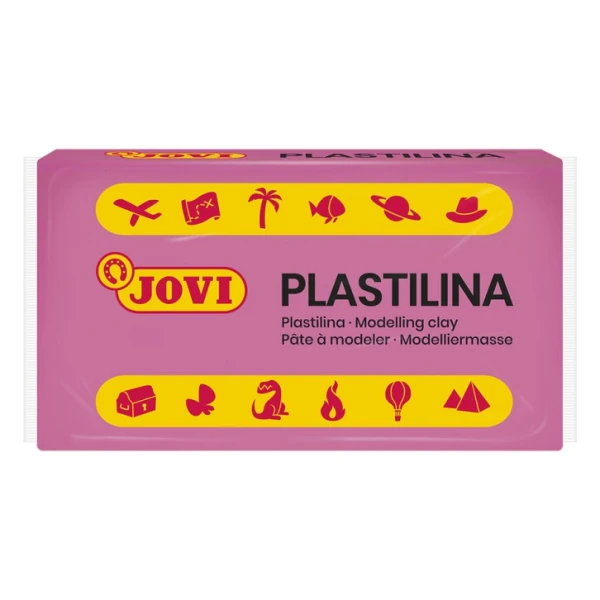 Thumbnail-Jovi Caixa de 30 Pastilhas de Plasticina 50gr – Pasta Vegetal – Não Endurece – Sem Glúten – Seguro – Fácil de Moldar – Ideal para Volume – Cor Rosa