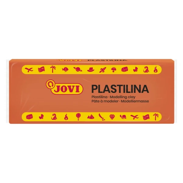 Thumbnail-Jovi Caixa de 15 Pastilhas de Plasticina 150gr – 100% Vegetal – Muito Moldável – Não Seca – Sem Glúten – Inofensivo – Ideal para Figuras de Volume – Cor Laranja