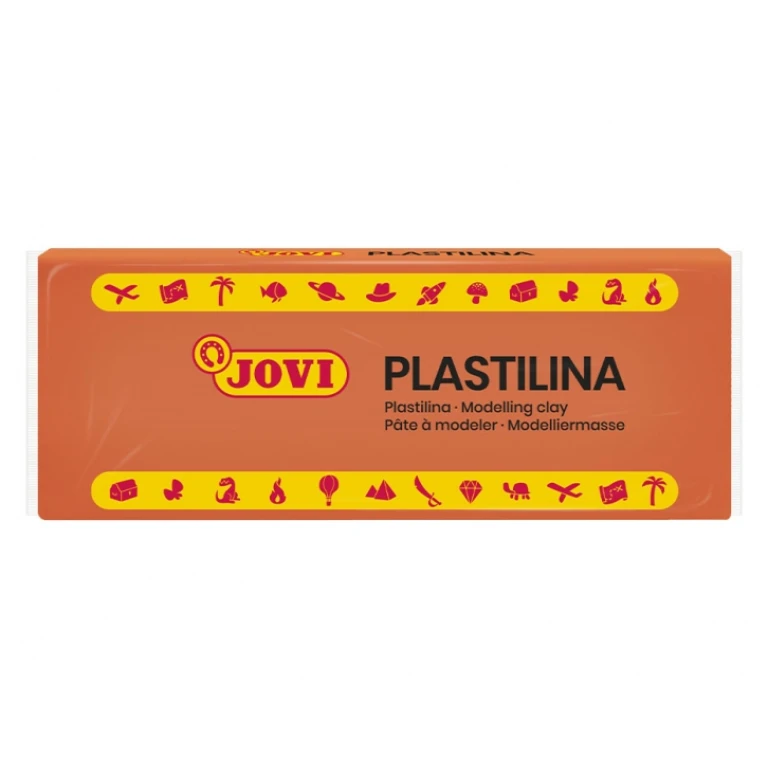 Thumbnail-Jovi Caixa de 15 Pastilhas de Plasticina 150gr – 100% Vegetal – Muito Moldável – Não Seca – Sem Glúten – Inofensivo – Ideal para Figuras de Volume – Cor Laranja