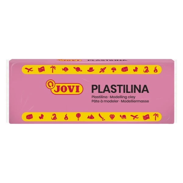 Thumbnail-Jovi Caixa de 15 Pastilhas de Plasticina 150gr – Pasta Vegetal – Não Endurece – Sem Glúten – Seguro – Fácil de Moldar – Ideal para Volume e Moldes – Cor Rosa