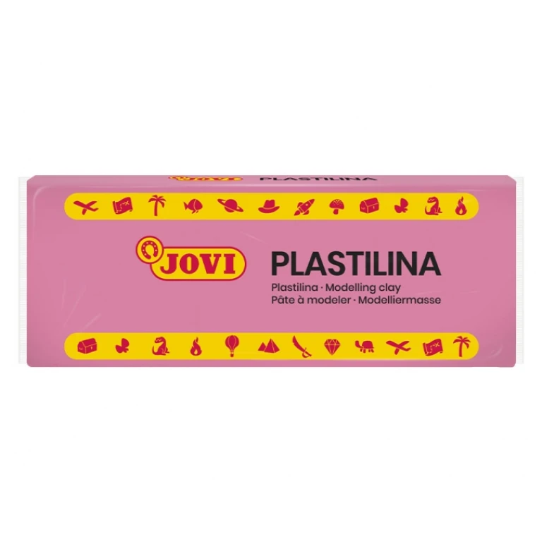 Thumbnail-Jovi Caixa de 15 Pastilhas de Plasticina 150gr – Pasta Vegetal – Não Endurece – Sem Glúten – Seguro – Fácil de Moldar – Ideal para Volume e Moldes – Cor Rosa