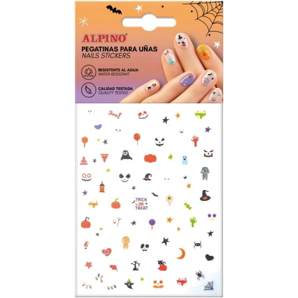 Thumbnail-Pacote Alpino de adesivos de unhas de Halloween – autoadesivos – designs aterrorizantes