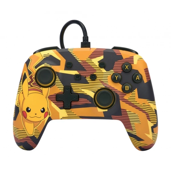 Thumbnail-Controlador de cabo aprimorado PowerA para Nintendo Switch – Camo Storm Pikachu