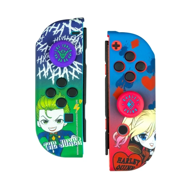 Thumbnail-Pacote FR-TEC Joker e Harley Quinn para controle Nintendo Switch com capa rígida + alças – melhora a aderência e a sensação de toque