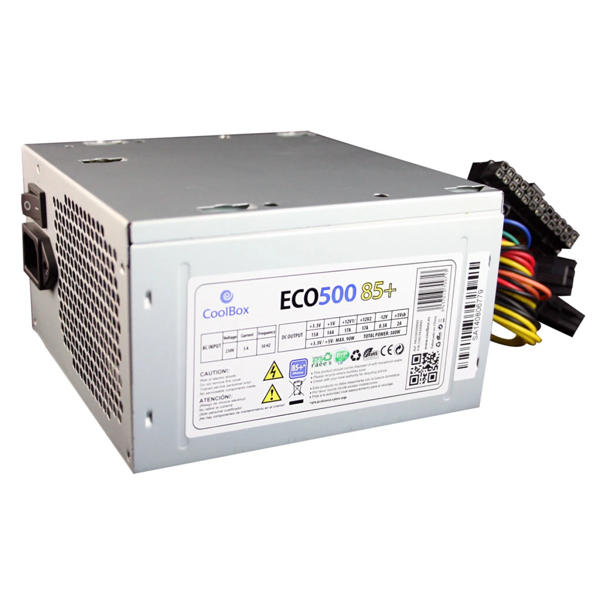 Galery – CoolBox ECO500 85+ fonte de alimentação 300 W 20+4 pin ATX ATX Cinzento0