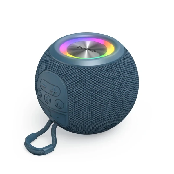 Thumbnail-Coluna HAMA “Ball Shape Speaker” Bluetooth Loudspeaker, 5 Light Modes, 5W, blue