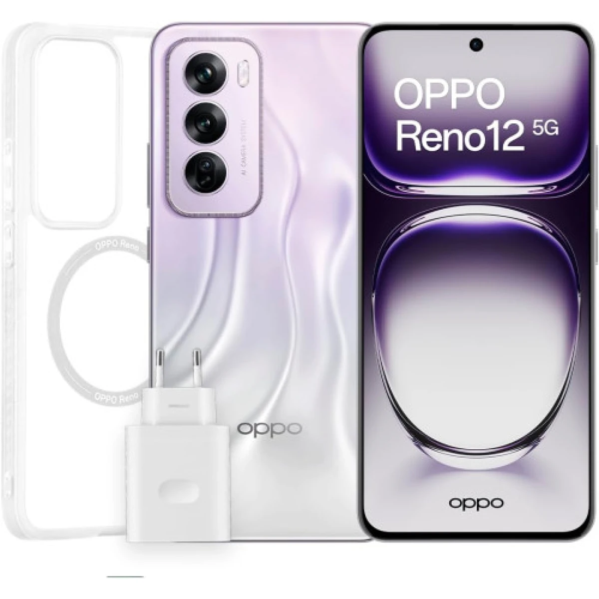 Galery – OPPO RENO 12 5G 256GB 12GB CAIXA PRATA/STIC/CARRO 80W0