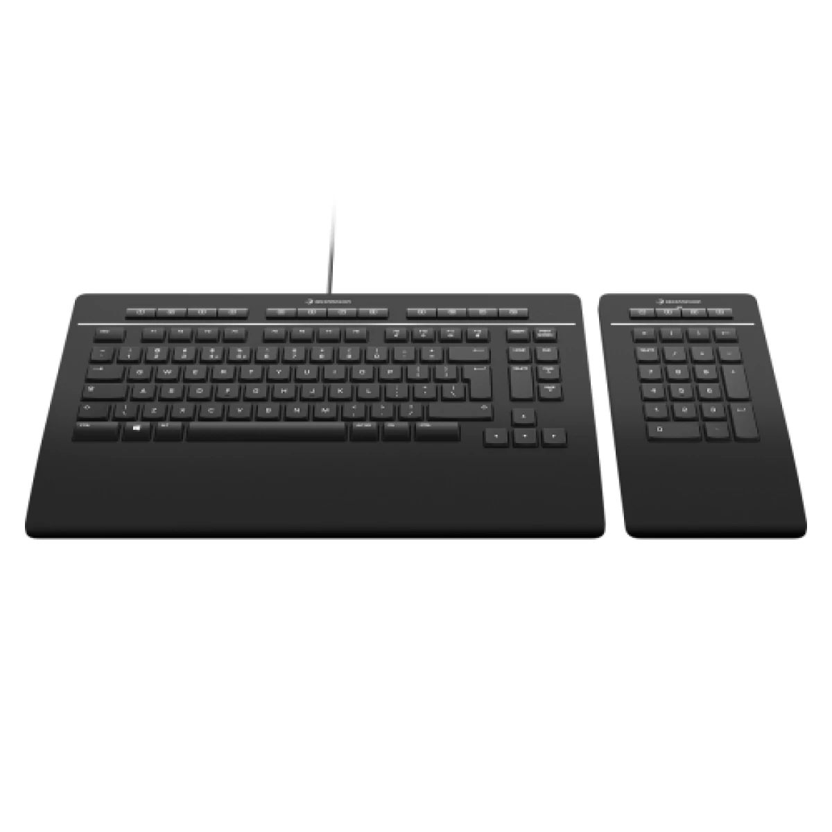 Galery – Teclado 3Dconnexion Pro com teclado numérico de escritório USB + RF sem fio + Bluetooth QWERTZ alemão preto0