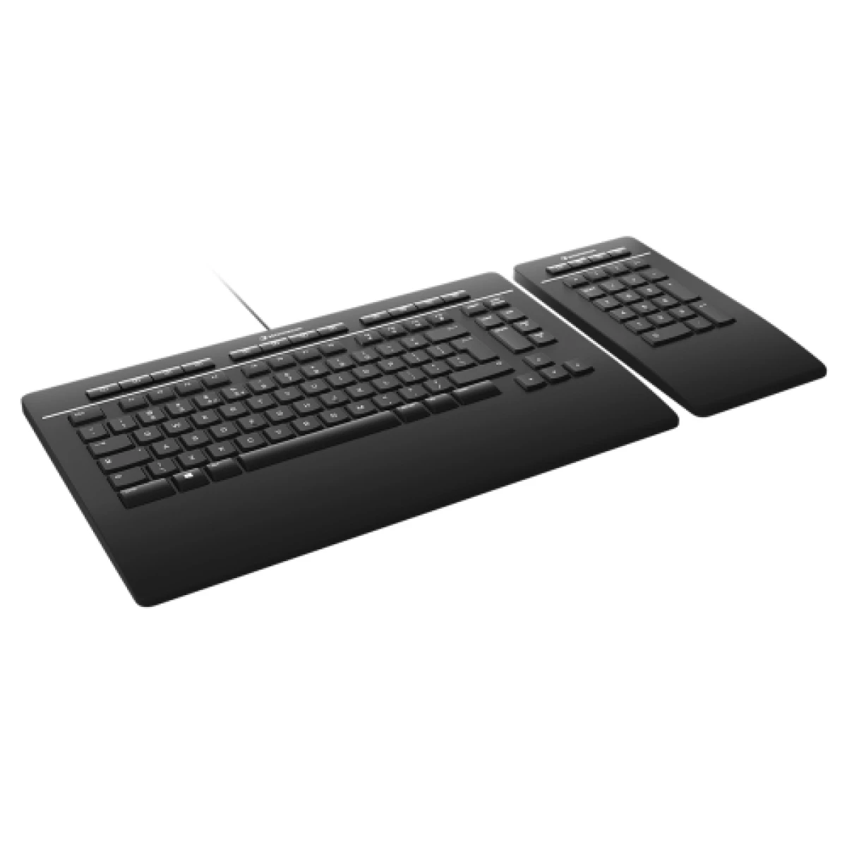 Galery – Teclado 3Dconnexion Pro com teclado numérico de escritório USB + RF sem fio + Bluetooth QWERTZ alemão preto0