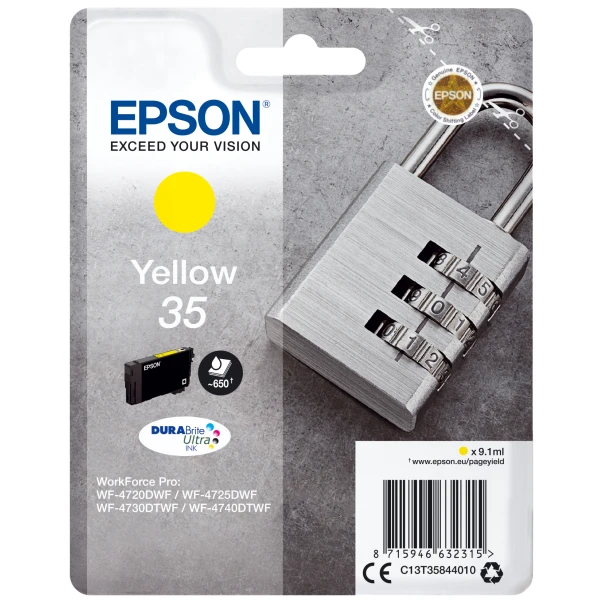 Thumbnail-Epson Padlock C13T35844010 tinteiro 1 unidade(s) Original Rendimento padrão Amarelo