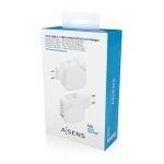Galery – AISENS ASCH-100W4P028-W carregador de dispositivos móveis Universal Branco AC Carregamento rápido Interior0