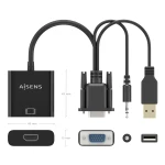 Galery – AISENS A115-0872 adaptador de cabo de vídeo 0,2 m HDMI Type A (Standard) VGA (D-Sub) + 3.5mm + USB Type-A Preto0