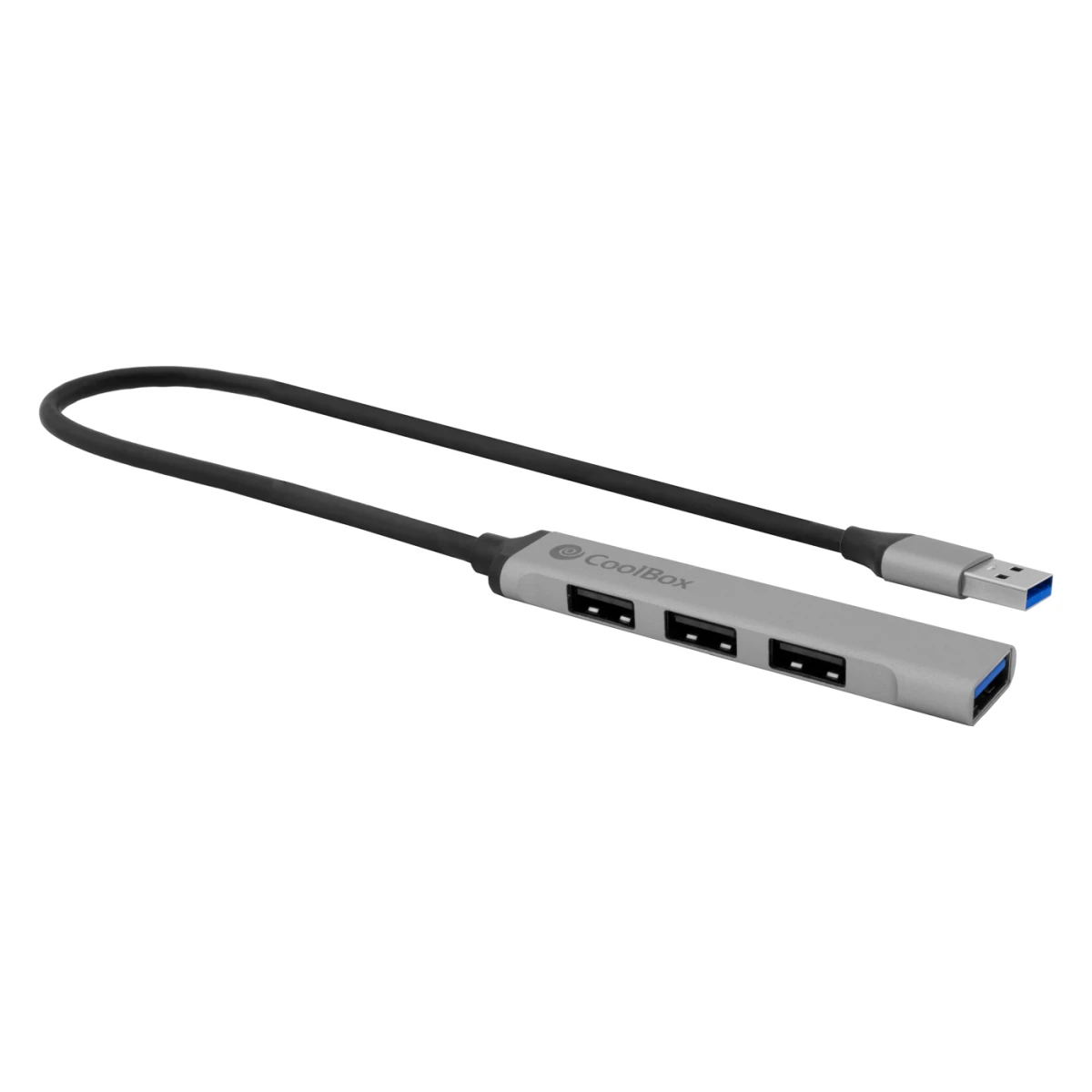 Galery – CoolBox COO-HUB195 hub de interface USB 3.2 Gen 1 (3.1 Gen 1) Type-A 5000 Mbit/s Cinzento0