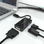 Galery – AISENS A125-0861 adaptador de cabo de vídeo 0,15 m DisplayPort VGA + HDMI + DVI Preto0