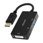 Galery – AISENS A125-0861 adaptador de cabo de vídeo 0,15 m DisplayPort VGA + HDMI + DVI Preto0