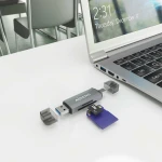 Galery – AISENS ASCR-2AC08-GR leitor de cartões USB 3.2 Gen 1 (3.1 Gen 1) Type-A/Type-C Cinzento0