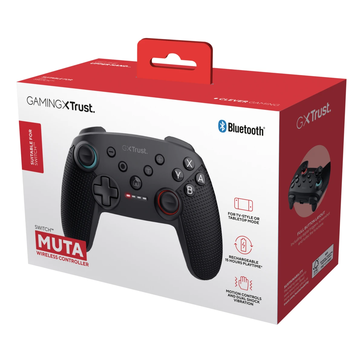 Galery – Trust GXT 1246 MUTA Preto Bluetooth Gamepad Nintendo Switch, Nintendo Switch Lite0