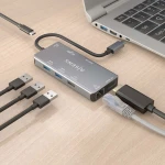 Galery – AISENS ASUC-9P018-GR base & duplicador de portas Com fios USB 3.2 Gen 1 (3.1 Gen 1) Type-C Cinzento0