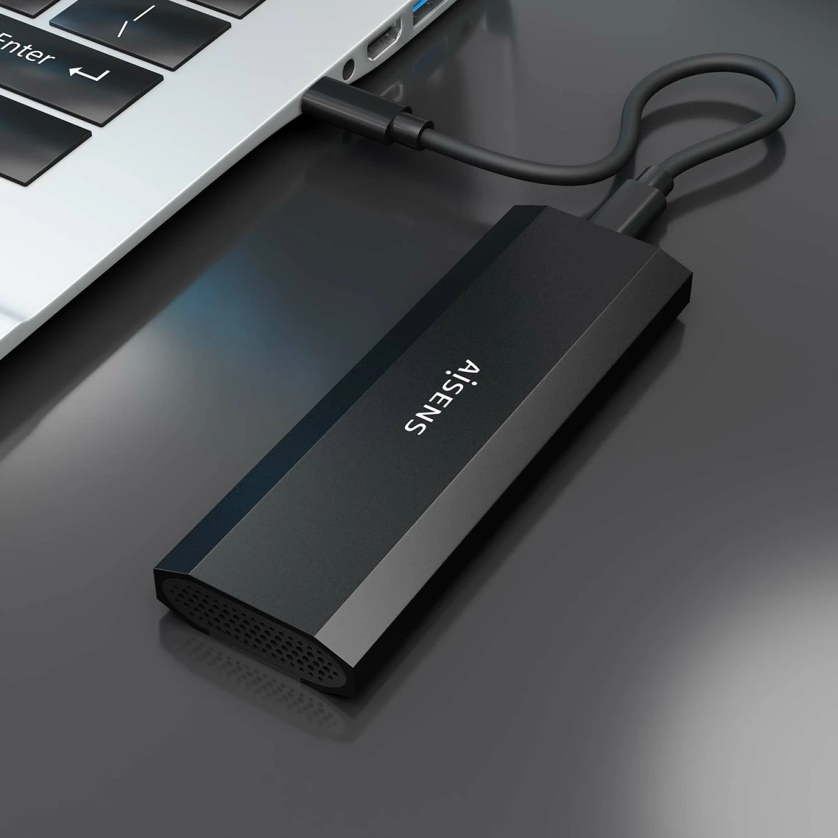 Galery – AISENS ASM2-028B Caixa para Discos Rígidos Compartimento SSD Preto M.20