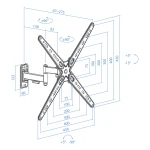 Galery – TooQ LP1356TN-B suporte para TV 139,7 cm (55″) Preto0