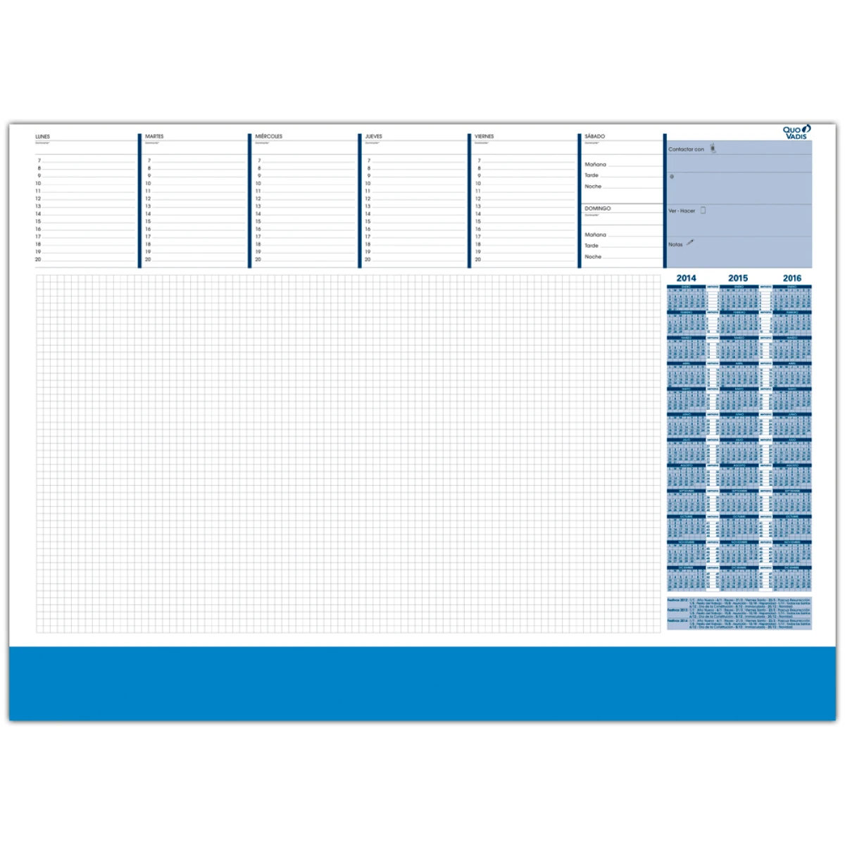 Galery – Planning secretaria semanal quo vadis escribania esp su8200 40×60 cm0