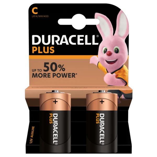 Thumbnail-Duracell Plus Bateria descartável C Alcalino