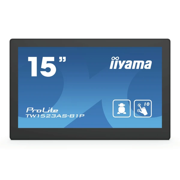 Thumbnail-iiyama TW1523AS-B1P Monitor POS 39,6 cm (15.6″) 1920 x 1080 pixels Full HD Ecrã táctil