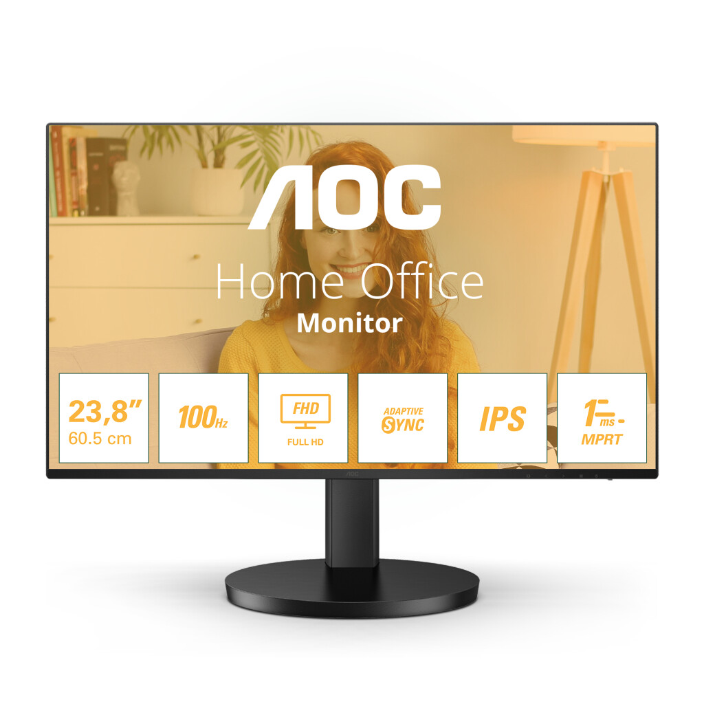 Thumbnail-AOC 24B3HA2 monitor de ecrã 60,5 cm (23.8″) 1920 x 1080 pixels Full HD LED Preto