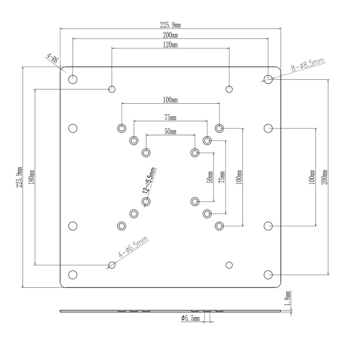 Galery – AISENS ACC001-289 estojo de montagem Preto Ferro0