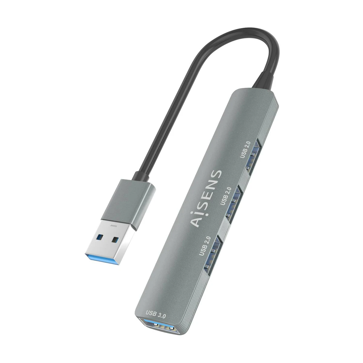 Galery – AISENS A106-0859 hub de interface USB 3.2 Gen 1 (3.1 Gen 1) Type-A 5000 Mbit/s Cinzento0