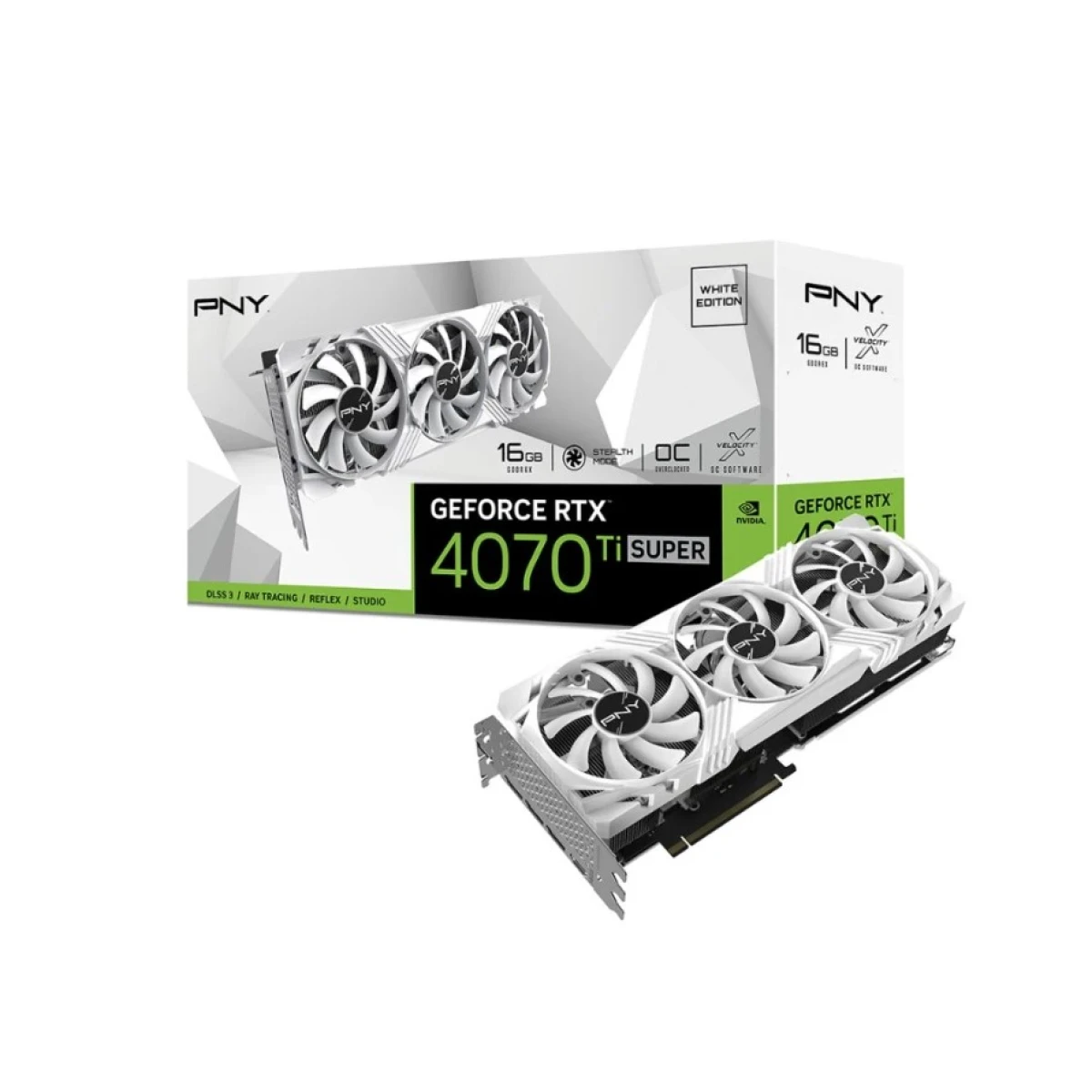 Thumbnail-VGA PNY RTX4070Ti SUPER 16GB VERTO White Triple Fan Overclocked Edition DLSS 3