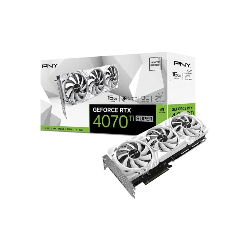 Thumbnail-VGA PNY RTX4070Ti SUPER 16GB VERTO White Triple Fan Overclocked Edition DLSS 3