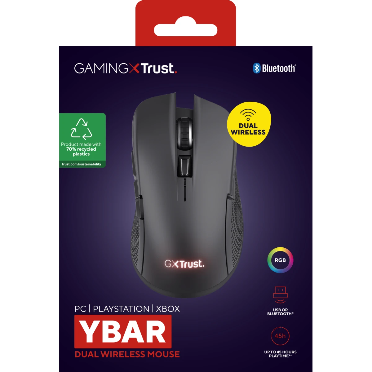 Galery – Trust GXT 931 Ybar rato Jogos Mão direita Bluetooth Laser 7200 DPI0