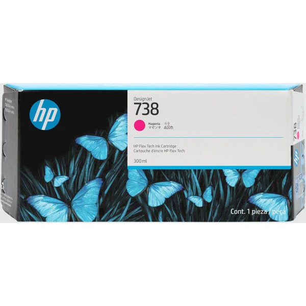 Thumbnail-HP Tinteiro DesignJet 738 Magenta (300 ml)