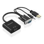 Galery – AISENS A115-0872 adaptador de cabo de vídeo 0,2 m HDMI Type A (Standard) VGA (D-Sub) + 3.5mm + USB Type-A Preto0