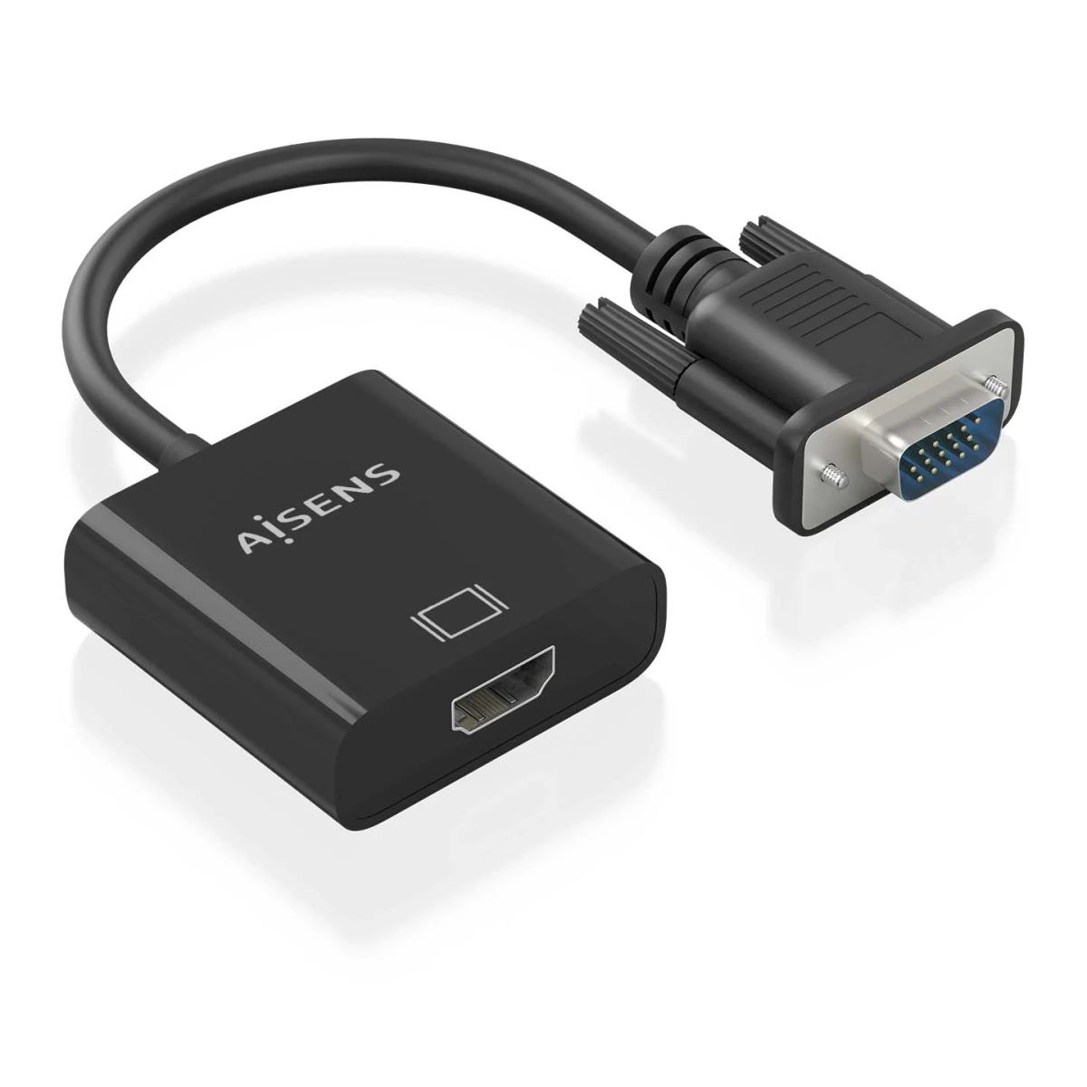 Galery – AISENS A115-0873 adaptador de cabo de vídeo 0,2 m HDMI + 3.5mm + Micro-USB Type-B VGA (D-Sub) Preto0