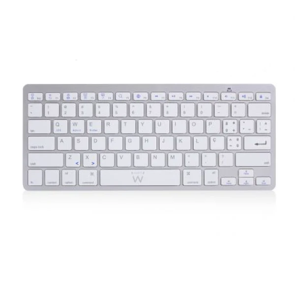 Thumbnail-Ewent EW3119 teclado Casa Bluetooth QWERTZ Português Prateado, Branco