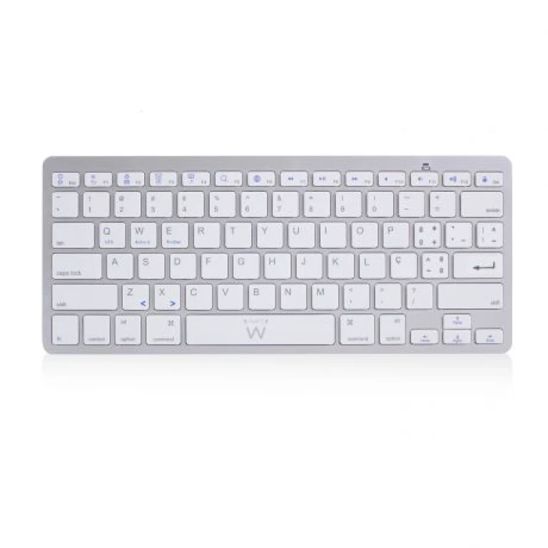 Thumbnail-Ewent EW3119 teclado Casa Bluetooth QWERTZ Português Prateado, Branco