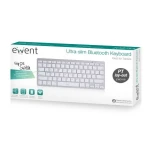 Galery – Ewent EW3119 teclado Casa Bluetooth QWERTZ Português Prateado, Branco0