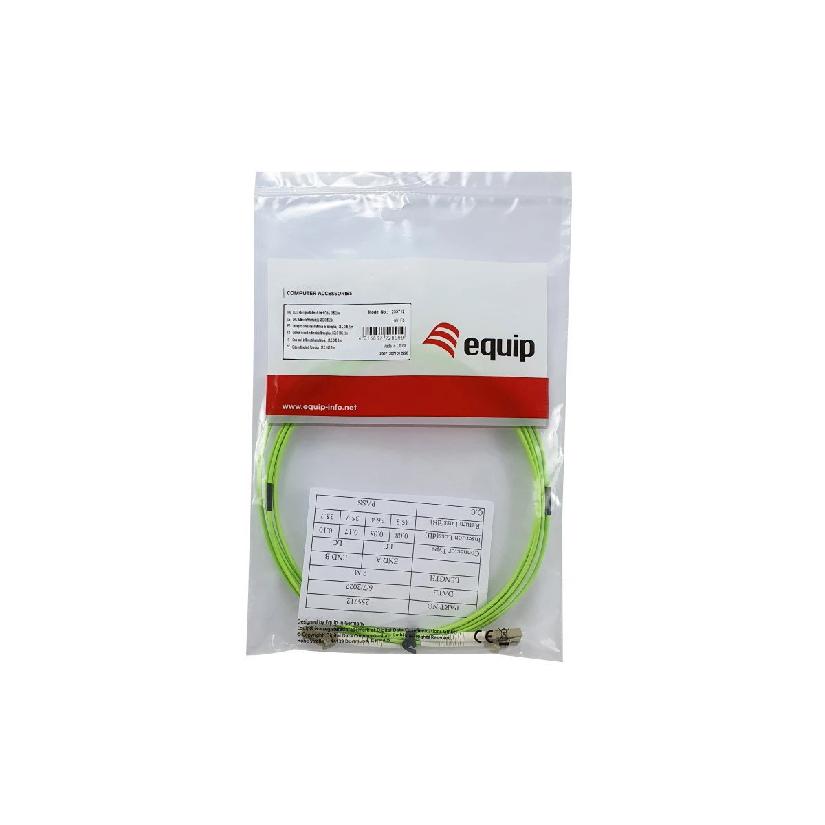 Galery – Equip 255712 Cabo InfiniBand/Fibra Ótica 2 m LC Verde0