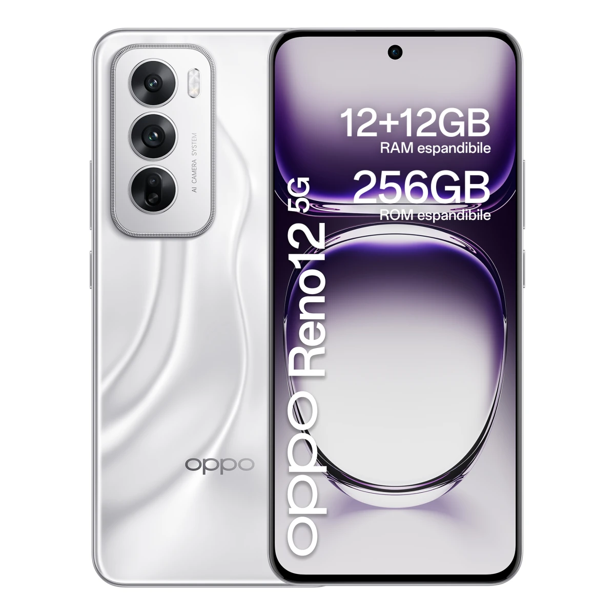 OPPO Reno12 5G 17 cm (6.7") Dual SIM Android 14 USB Type-C 12 GB 256 GB 5000 mAh Prateado