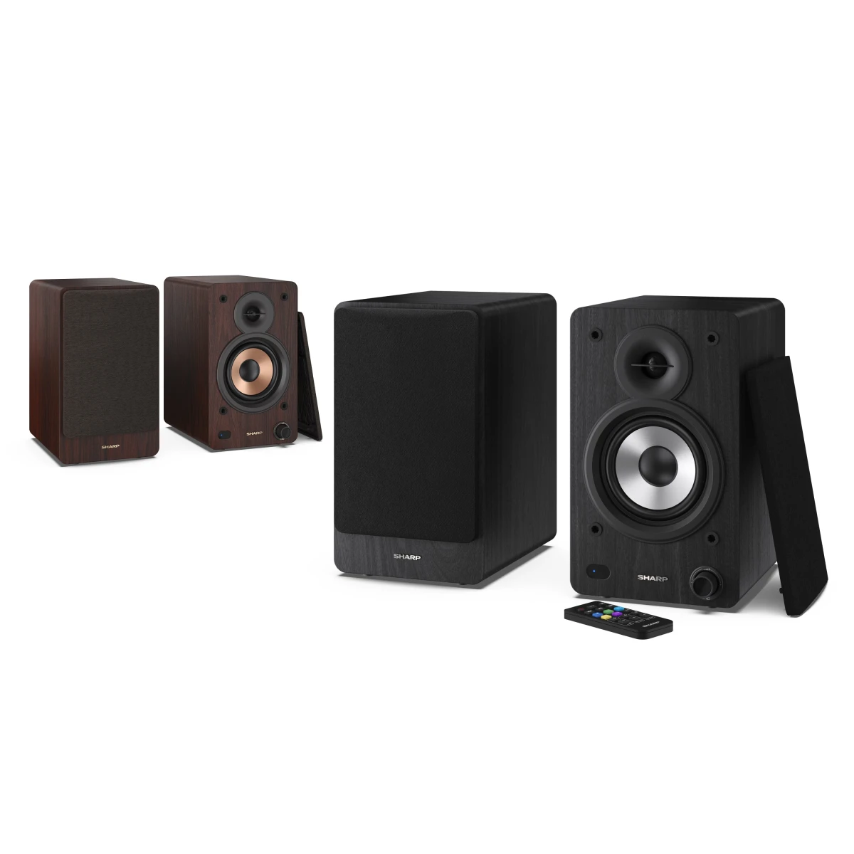 Sharp Bookshelf Speakers 2-way Preto Com fios e sem fios 60 W